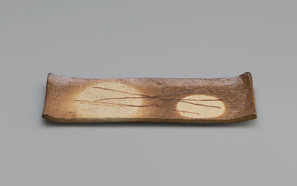 Okano Genroku, Bizen Rectangular Plate, 2025