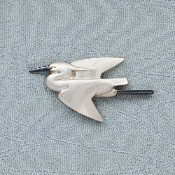 Katsura Morihito, Metal Fitting with Egret Design, 2023