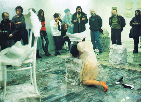 E. Kozlova "Pretending to be dead, the gesture and motion freeze immortalizing themselves in the plaster of the posthumous cast..." (S. Kuskov), 1991