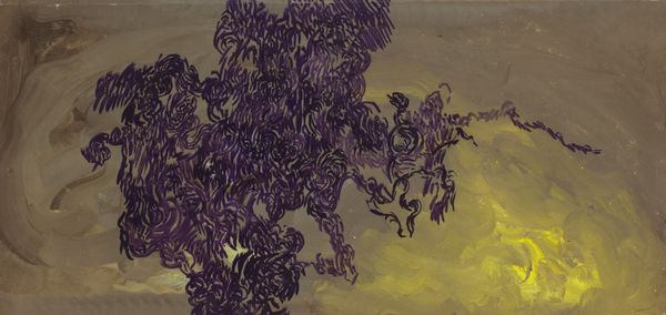 Vlad Kulkov Серия "Детский сад духовидения" Stud.5: Старец Альвеолярий в припущенном состоянии , 2017 oil on canvas 48 x 98.5 cm