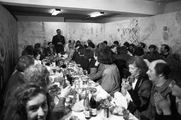 Семен Файбисович, «Последняя демонстрация» Открытие выставки 1992