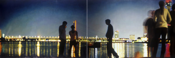 Frank Bauer Grillen am Rhein, 2003