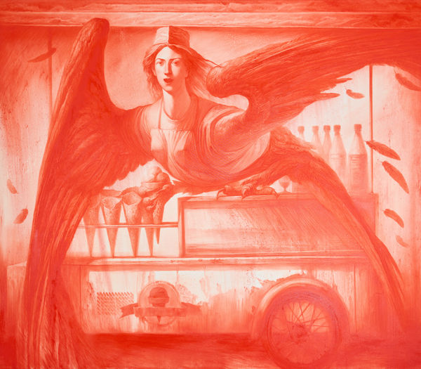 Egor Koshelev Ice cream lady, 2025 oil on canvas 200 х 230 cm