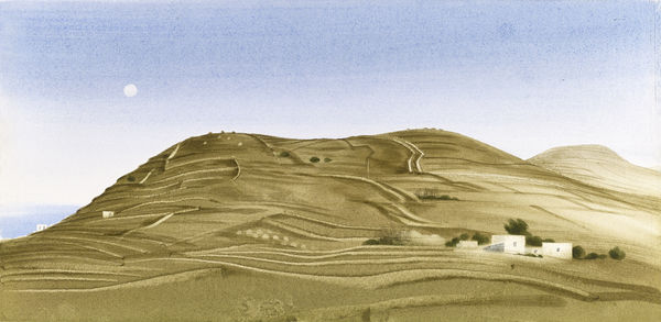 David Gentleman, Paros: Hillside with moon 2, 1965