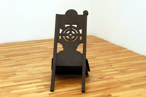 John Latour, Untitled, 2002, wooden chair, acrylic paint 81,5 x 49,5 x 66 cm