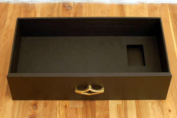 John Latour, Untitled, 2002, wooden drawer, found objects, acrylic paint 17 x 67,5 x 35 cm