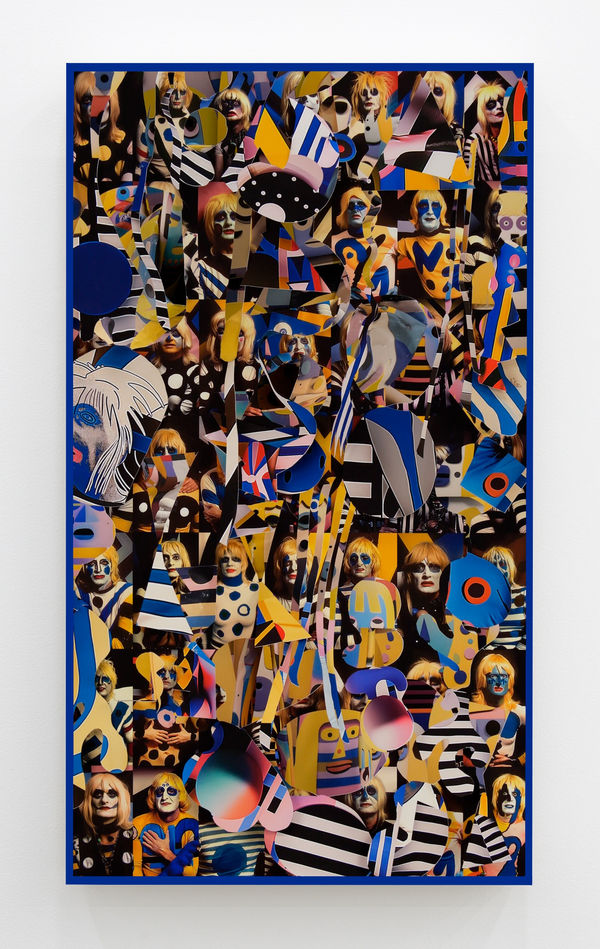 Brian Bress - Mouse on Blue Triangles, 2025