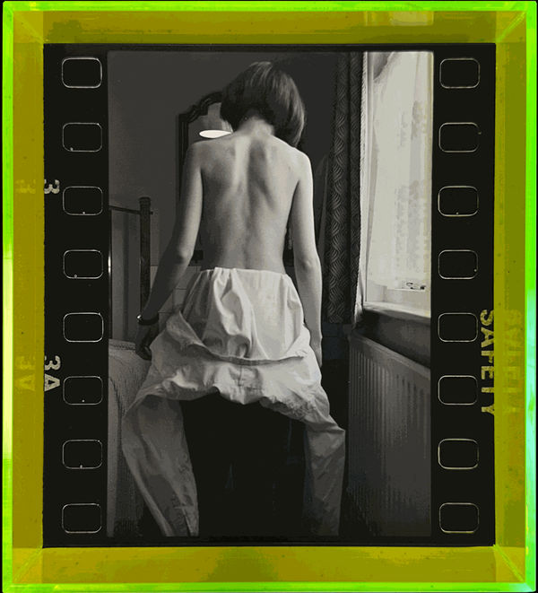 Jyll Bradley Self Portrait 1987-2024 Archival Photographic print, Live edge Plexiglass frame 17cm x 15cm x 4cm