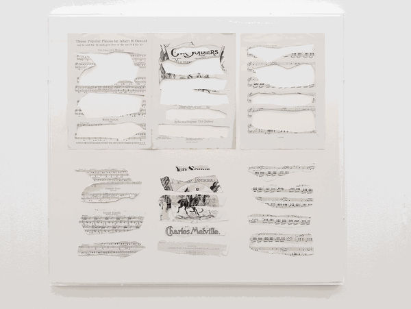 Ruth Ewan​ Our Soldiers (Iona)​​ 2010​ Adapted found sheet music​ 82.25 x 89.75 cm