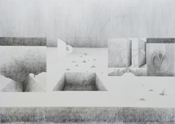 Yılmaz Bulut Stones 2021 Pencil on paper 70 x 100 cm
