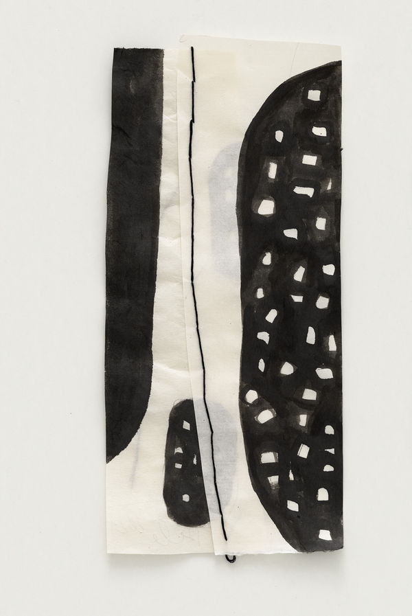 Susan Hefuna Landscapes 2021 Paper, Ink, Stitching 33 x 20 cm