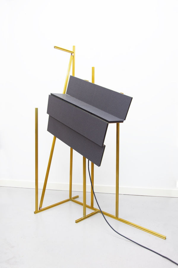 Fabio Lattanzi Antinori Of Images and Alt Texts 2022 920 x 1700 x 650 mm LED, electronics, powder-coated extruded aluminium, data from SEO platforms