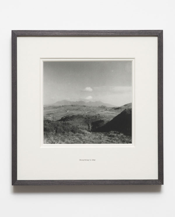 EVERYTHING IS OKAY 2015 Lambda Print on Fibre paper Image printed from found contact sheet with typed text