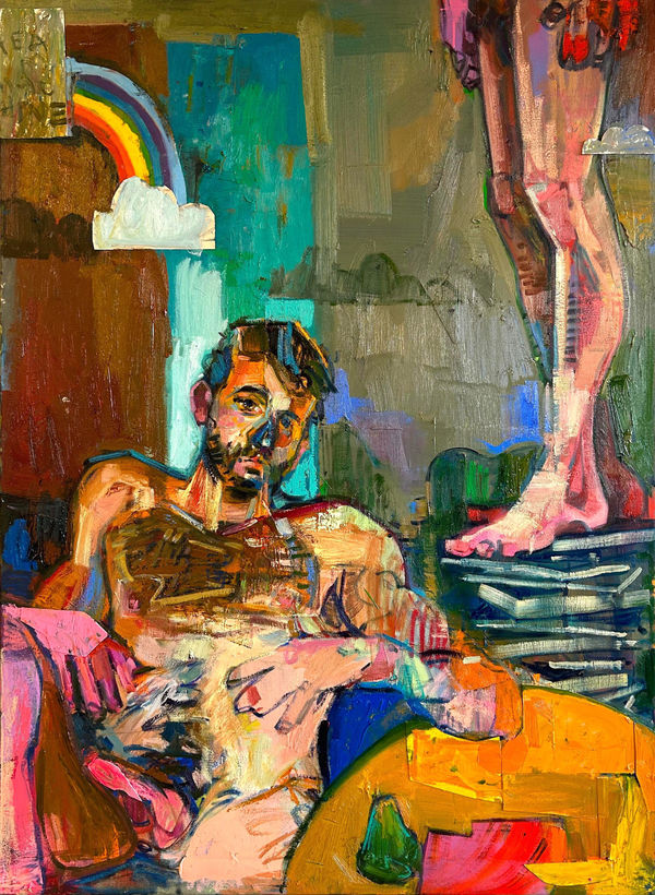 Untitled 2 2023 Oil Oil Pastel On Linen 145X105Cm Recovered