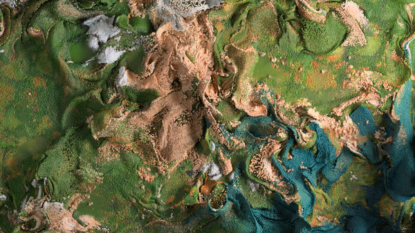 Refİk Anadol AI Data Sculpture: ISS, Hubble, MRO, 2020-21