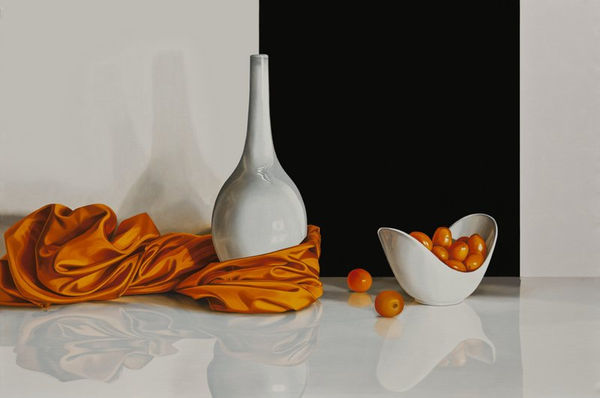 Elena Molinari "Orange Corner" Oil on canvas 97 x 146 cm