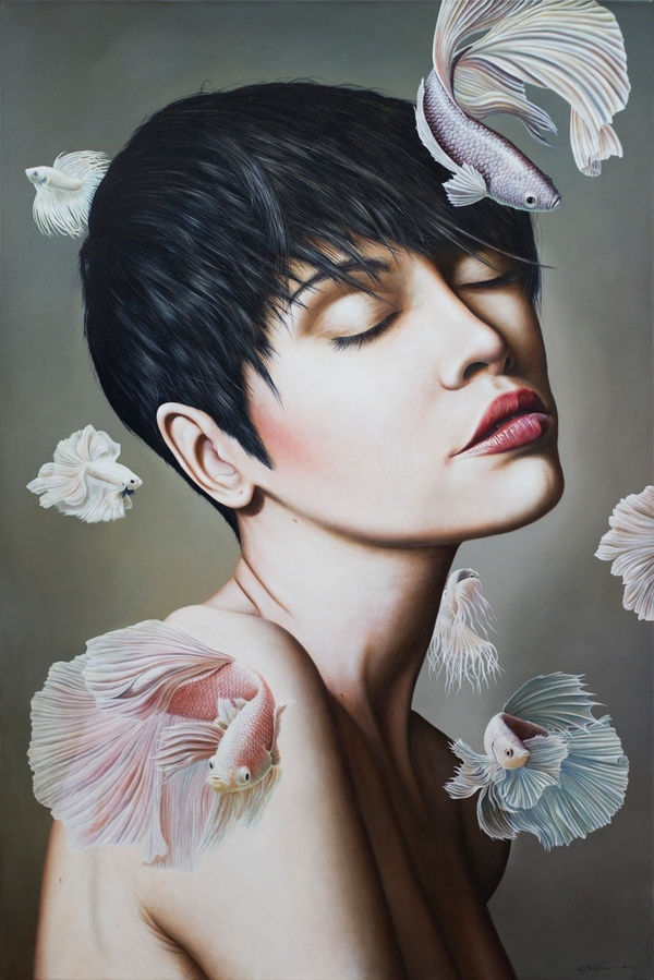 Gustavo Fernandes "Fluid Mind" Oil on canvas 150 x 100 cm