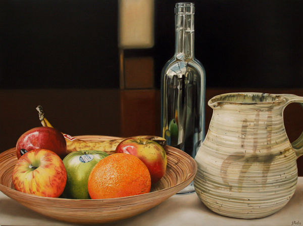 Jaques Bodin "Fruits XXII" Oil on canvas 160 x 110 cm