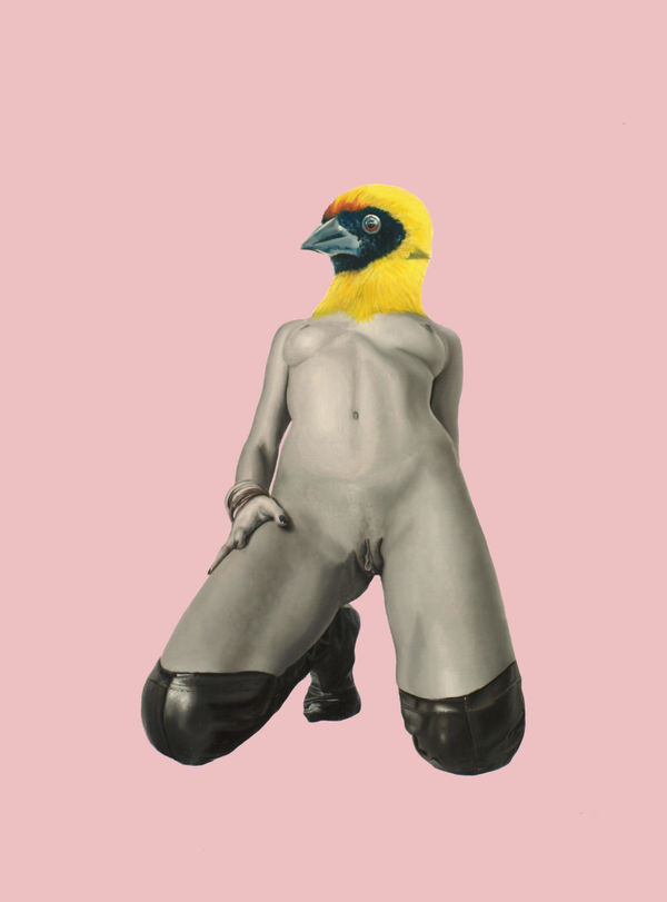 Francisco Rangel Bird Woman Oil on board 60 x 40 cm