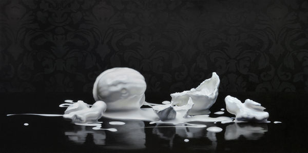 David de Biasio Dripping Memory Series - Nuts oil on linen 60 x 120 cm