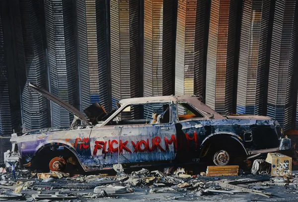 Fuck Your Mum - Pestilence and Famine pencil on paper 53 x 79 cm