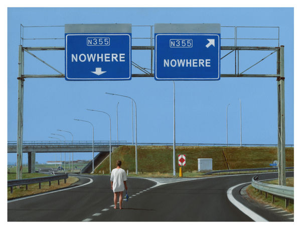 Stefan Nandancee "Highways" Acrylic on board 30 x 40 cm