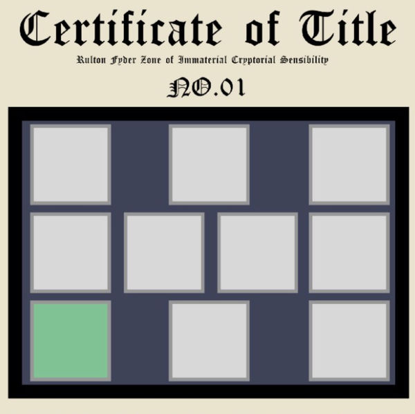 Zone of Immaterial Cryptorial Sensibility Certificate