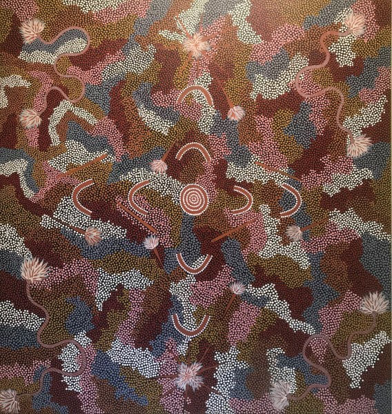 Aboriginal artwork exhibited at the Rebecca Hossack Art Gallery