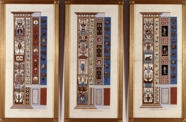 Giovanni Ottaviani , 6 Decorative panels from "Loggie di Raffaelo nel Vaticano", by Giovanni Ottaviani, Rome, circa 1776-1782