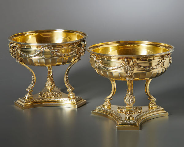 Puiforcat, A pair of tripod dishes by Puiforcat, Paris, date circa 1890