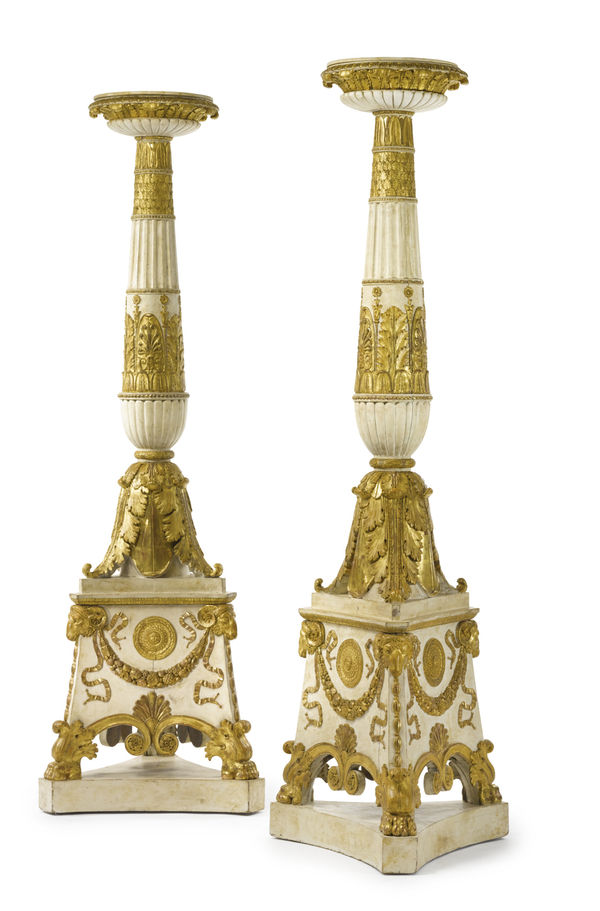 Charles Percier and Pierre François-Léonard Fontaine (after), A pair of large Empire torchères, after a design of Charles Percier and Pierre François-Léonard Fontaine, Paris, date circa 1810