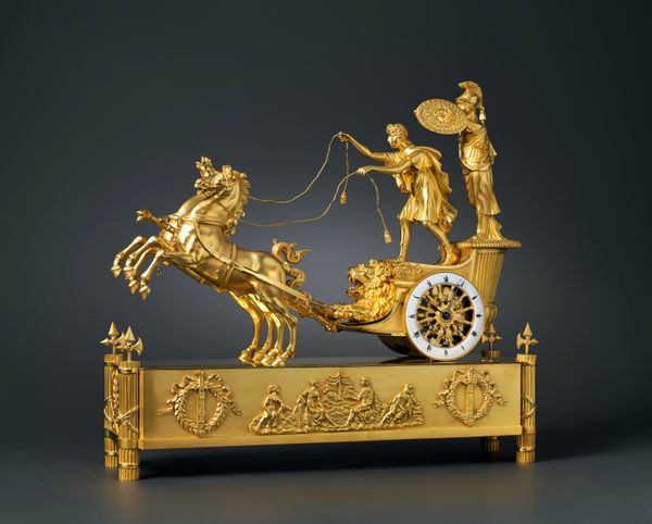 Jean-André Reiche (attributed to), An Empire chariot clock, attributed to Jean-André Reiche, Paris, date circa 1805-10