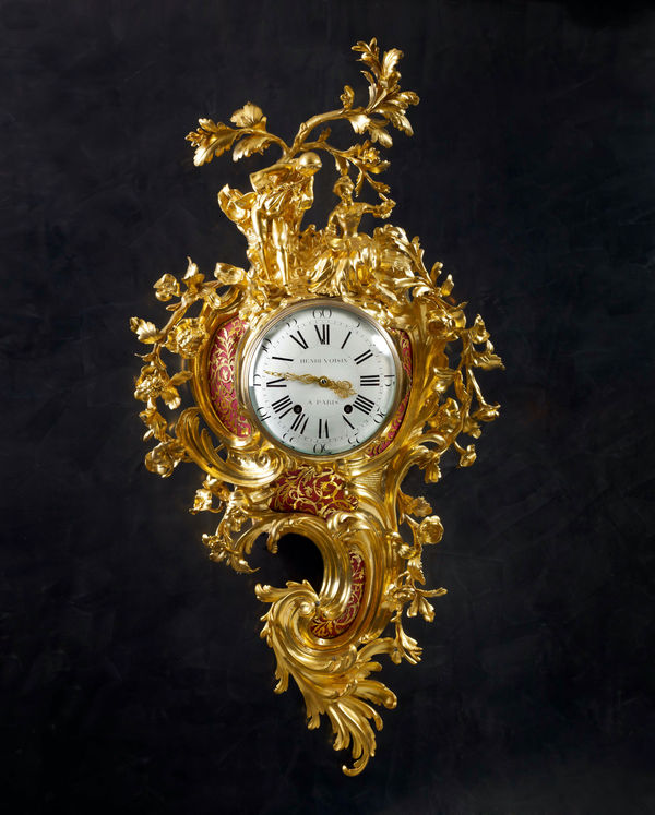 Henri Voisin , A Louis XV grand cartel clock by Henri Voisin, case attributed to Jean-Joseph de Saint-Germain, Paris, date circa 1755