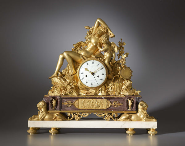 Jean-Antoine Lépine , A Louis XVI mantel clock by Jean-Antoine Lépine, the case attributed to Pierre Philippe Thomire, Paris, date circa 1790