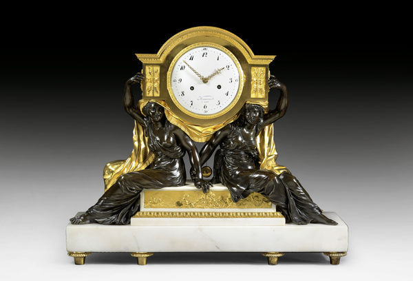 Charles-Guillaume Manière , A late Louis XVI mantel clock movement by Charles-Guillaume Manière, the case attributed to François Rémond, Paris, date circa 1785-90
