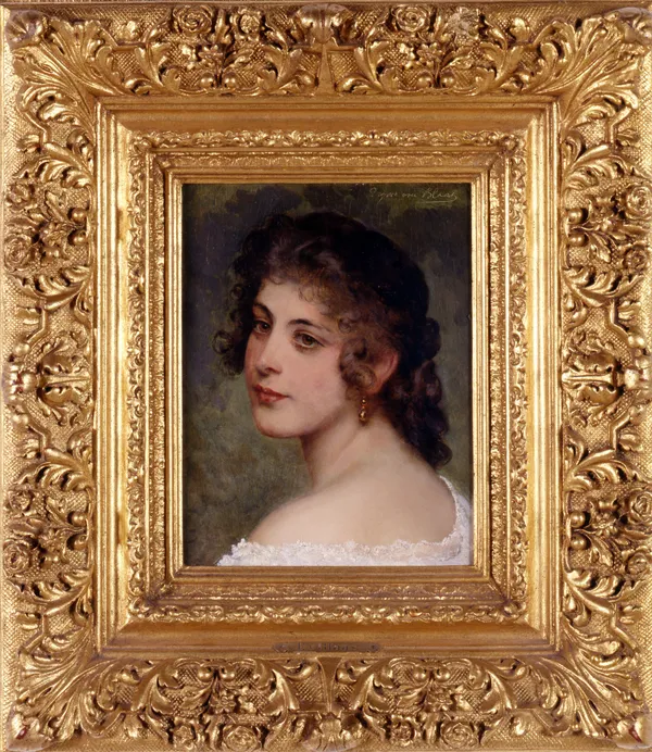 Eugene Von Blaas , “La Bella Ragazza” by Eugene Von Blaas