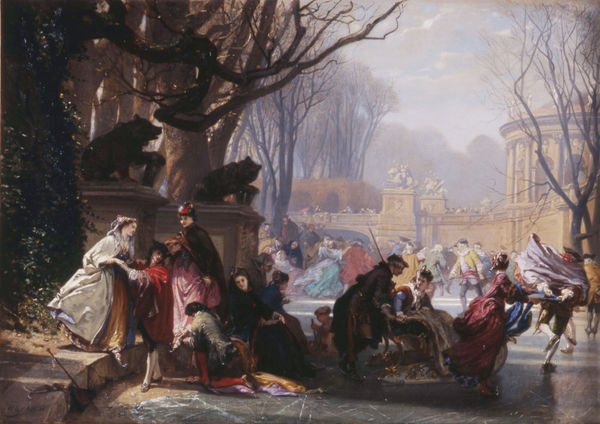 Henri-Charles-Antoine Baron , “Les Patineurs” by Henri-Charles-Antoine Baron