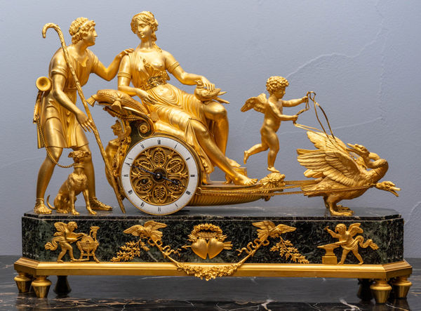 André-Antoine Ravrio (attributed to), An Empire chariot clock attributed to André-Antoine Ravrio , Paris, date circa 1810