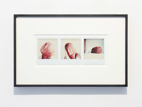 Renate BERTLMANN 1943 - Hommage à Magritte, 1978 Titled, signed and dated on reverse Set of 3 Polaroid photographs Overall: 10.7 x 26.4 cm (REB114)