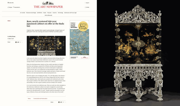 THE ART NEWSPAPER - ORIGINAL 17TH CENTURY SILVER REVEALED BY ROLLESTON