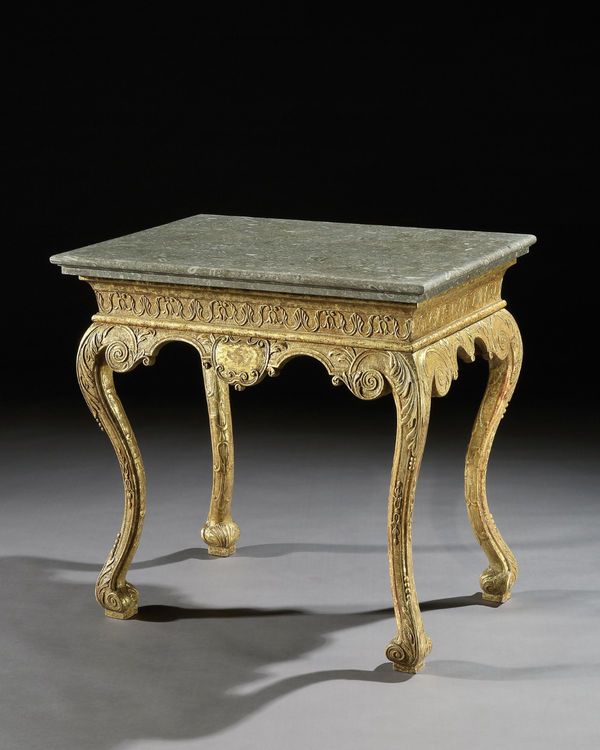 A GEORGE I GILT GESSO SIDE TABLE, English, circa 1720