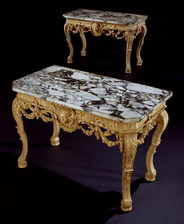 A PAIR OF GEORGE II SIDE TABLES ATTRIBUTED TO THOMAS VARDY, English, circa 1735