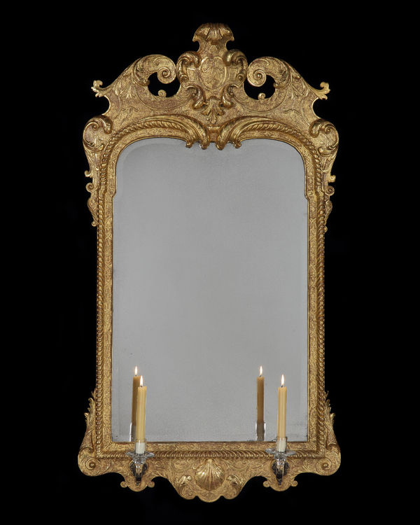 A GEORGE I GILTWOOD AND GESSO MIRROR, English, circa 1720
