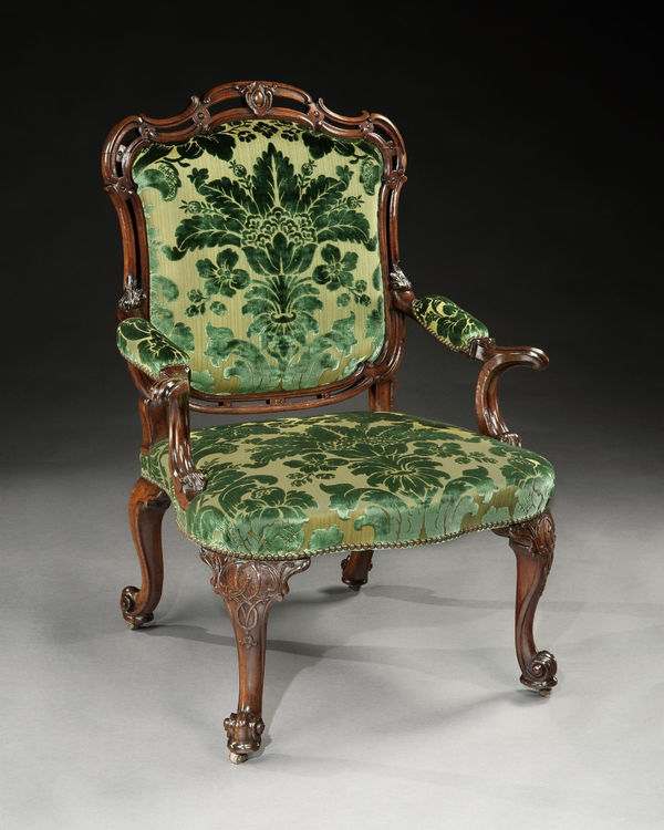 THE POWDERHAM CASTLE ARMCHAIR, English, circa 1755