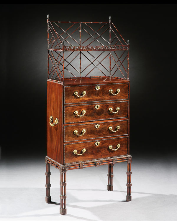 A GEORGE III SECRÉTAIRE CABINET ATTRIBUTED TO WILLIAM VILE, English, circa 1770
