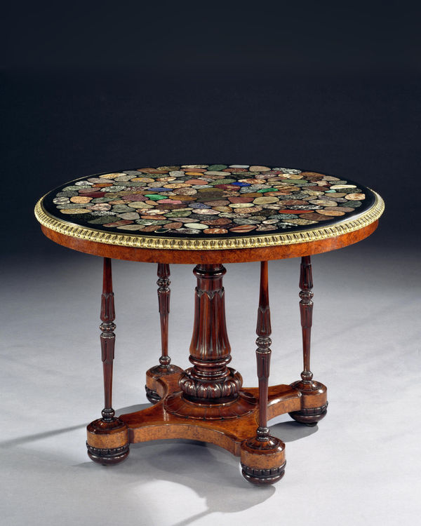 A SPECIMEN MARBLE CENTRE TABLE, English, circa 1880