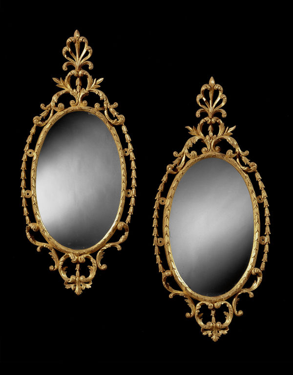 A PAIR OF GEORGE III GILTWOOD MIRRORS, English, circa 1770