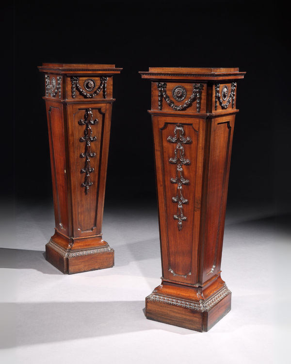 A PAIR OF GEORGE III PEDESTALS ATTRIBUTED TO VILE & COBB, English, circa 1780