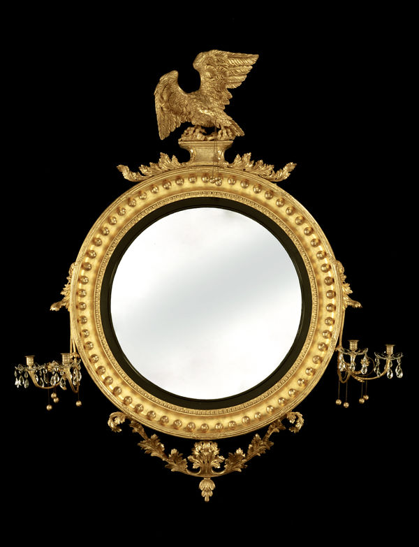 A REGENCY CONVEX MIRROR