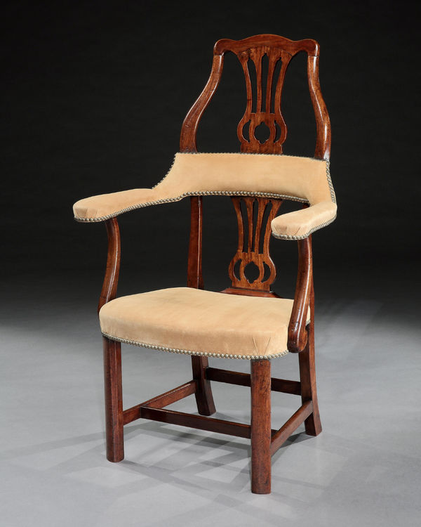 A GEORGE III MAHOGANY ARMCHAIR, English, circa 1765